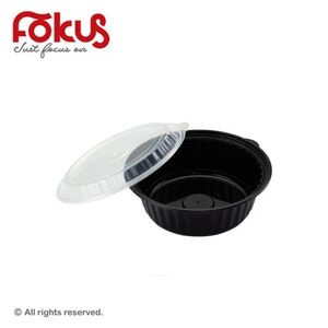 Microwaveable Round Takeout Bowl with Clear Lid