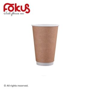 Vasos de Papel de Pared Doble para Bebidas Calientes y Frías de 16oz