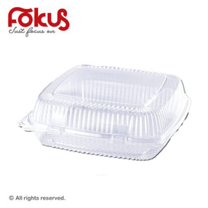 Square Clear Plastic Food Container with Lid KT-100