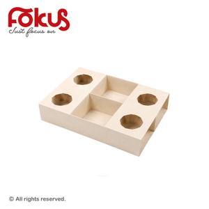 4-Cup Beverage Tray with Snack Compartment