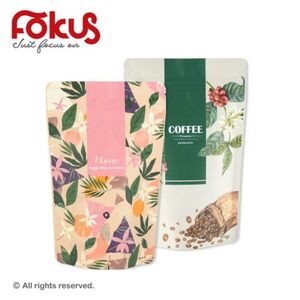 Matte Coffee Design Ziplock Stand-Up Pouch