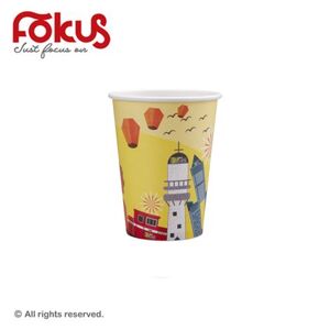 Vasos de Papel de Pared Simple para Bebidas Calientes y Frías de 12oz