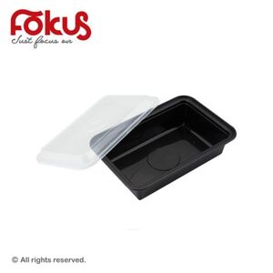 Microwaveable Black Base Takeout Container with Clear Lid