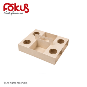 4-Cup Kraft Beverage Carrier with Handle & Snack Tray