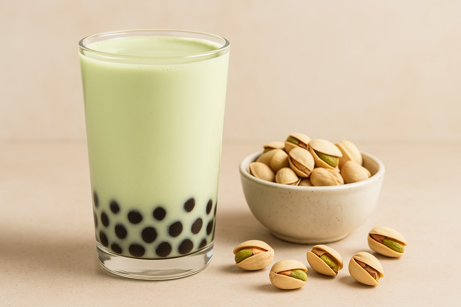 pistachio-bubble-tea-drink-tapioca-pearls